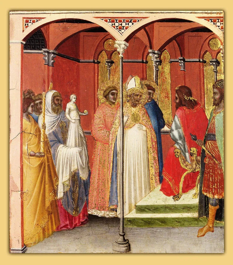 San Sabino frente al gobernador de Toscana (?) - Pietro Lorenzetti