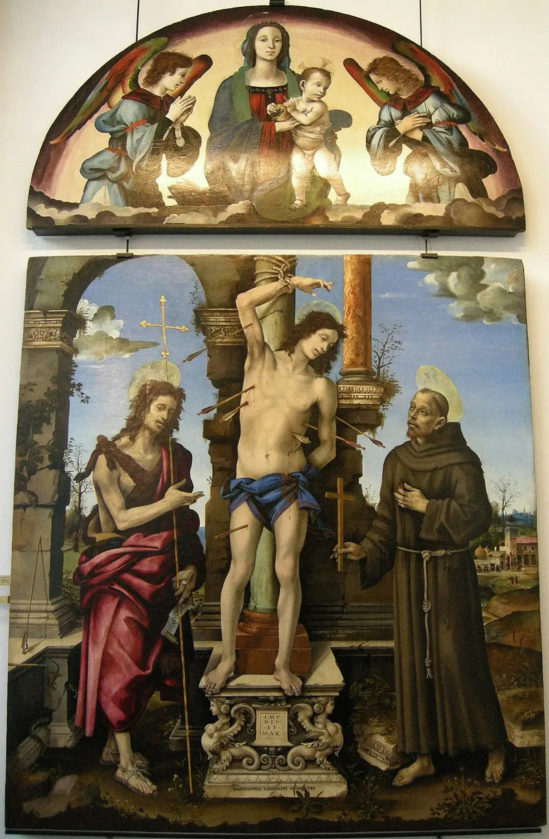 San Sebastián con la Virgen y el Niño - Filippino Lippi