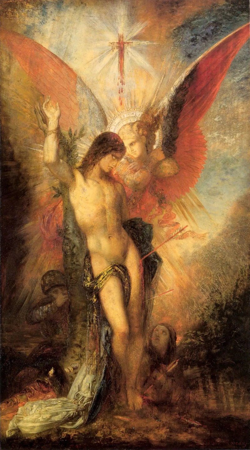 San Sebastián y el ángel - Gustave Moreau