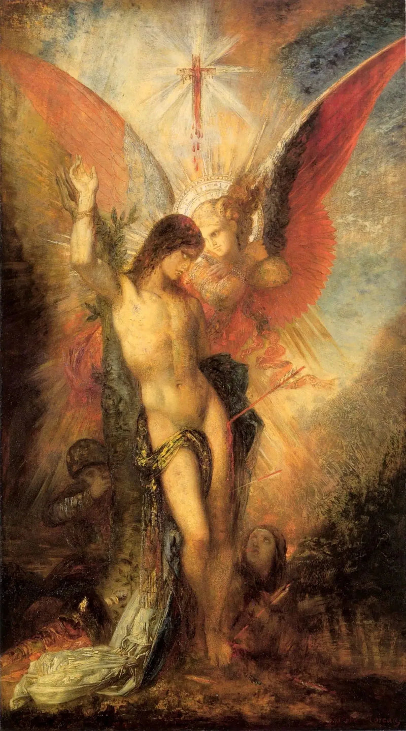 San Sebastián y el ángel - Gustave Moreau