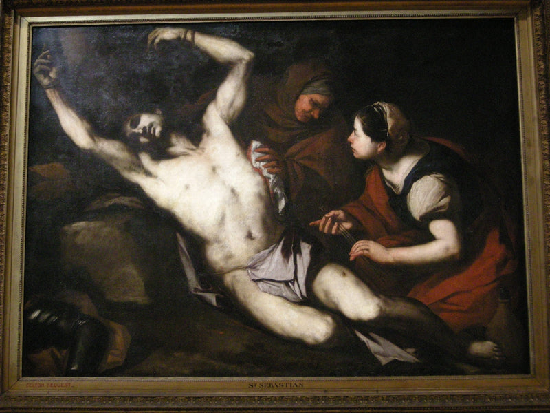 San Sebastián sanado por Irene - Luca Giordano