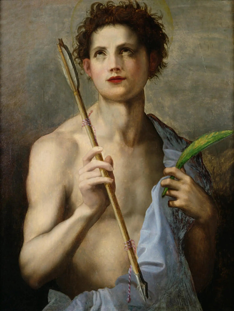 San Sebastián inquilino de dos flechas y la palma del martirio - Andrea del Sarto