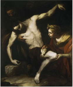 San Sebastián protegido por Santa Irene - Luca Giordano