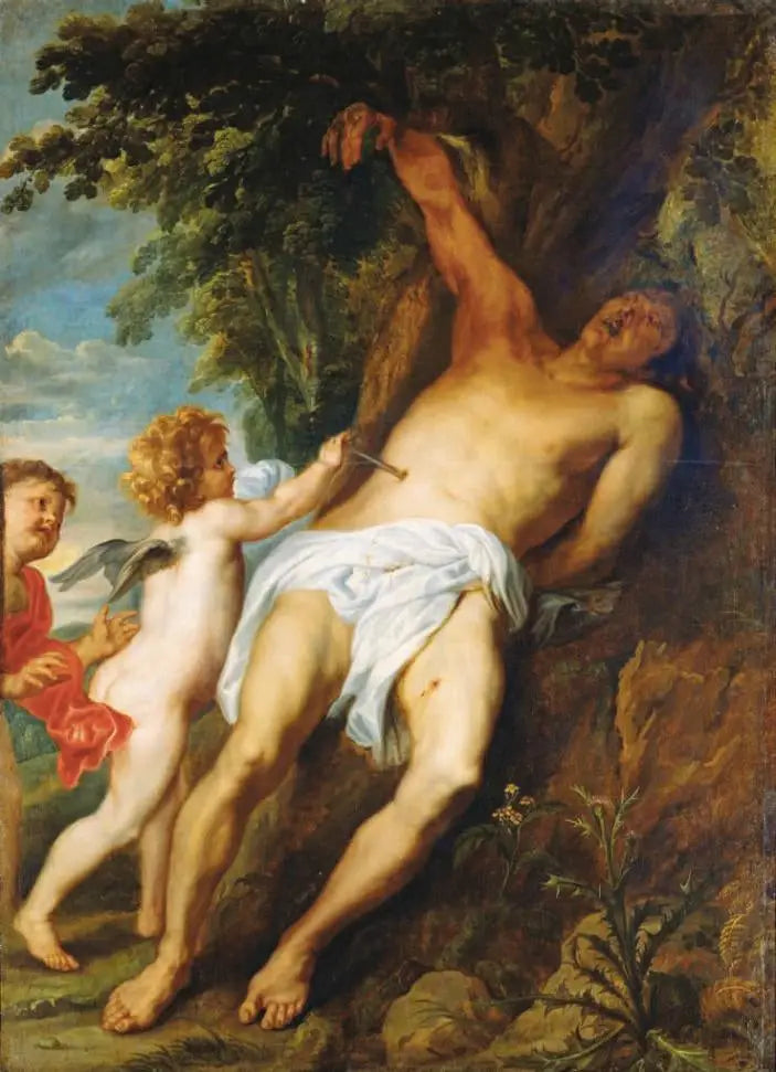 San Sebastián auxiliado por los ángeles - Antoine van Dyck