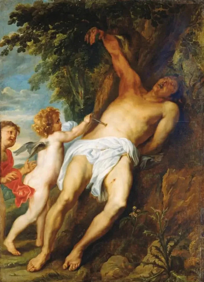 San Sebastián auxiliado por los ángeles - Antoine van Dyck