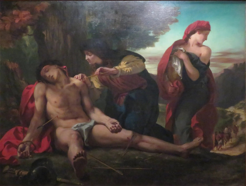 San Sebastián socorrido por las santas mujeres - Eugène Delacroix