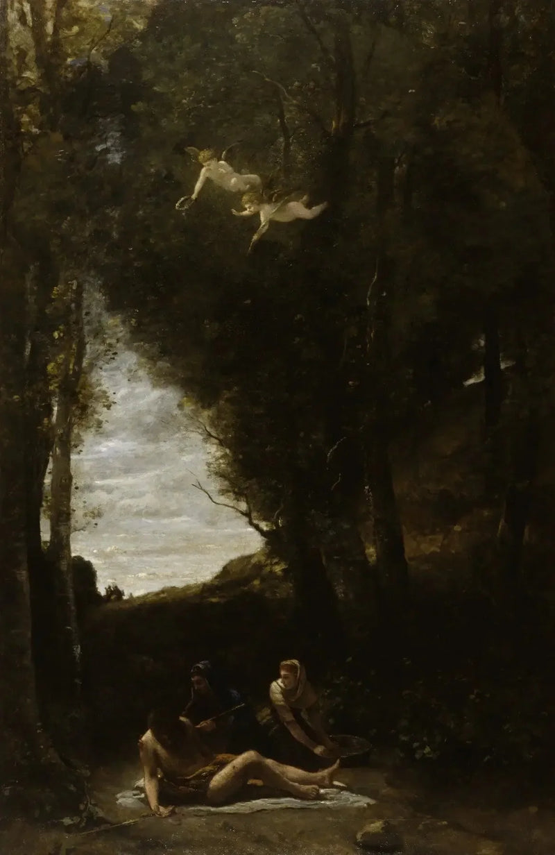 San Sebastián auxiliado por las Santas Mujeres - Jean-Baptiste Camille Corot