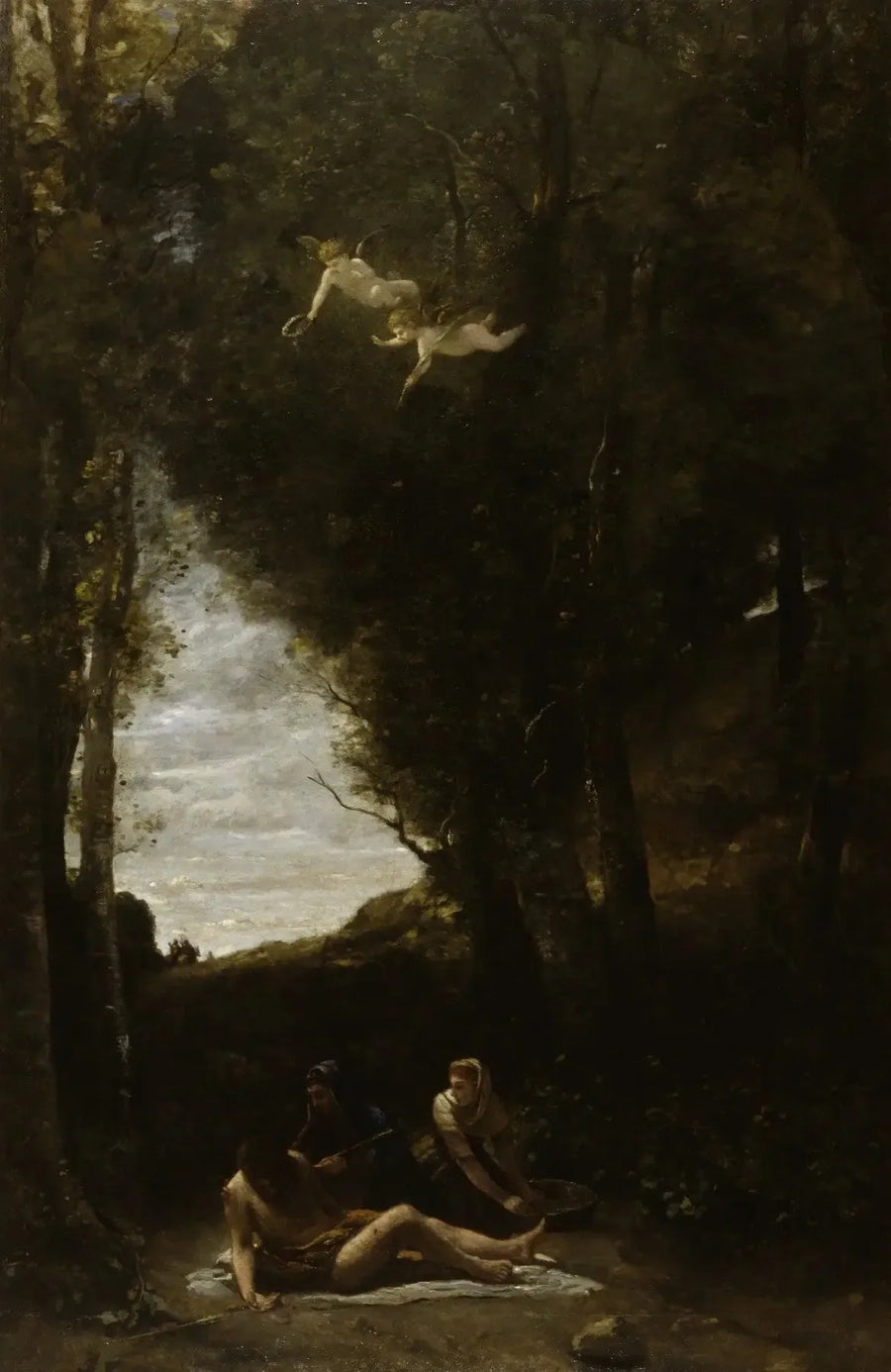 San Sebastián auxiliado por las Santas Mujeres - Jean-Baptiste Camille Corot