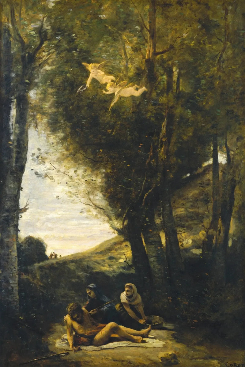 San Sebastián auxiliado por las Santas Mujeres - Jean-Baptiste Camille Corot