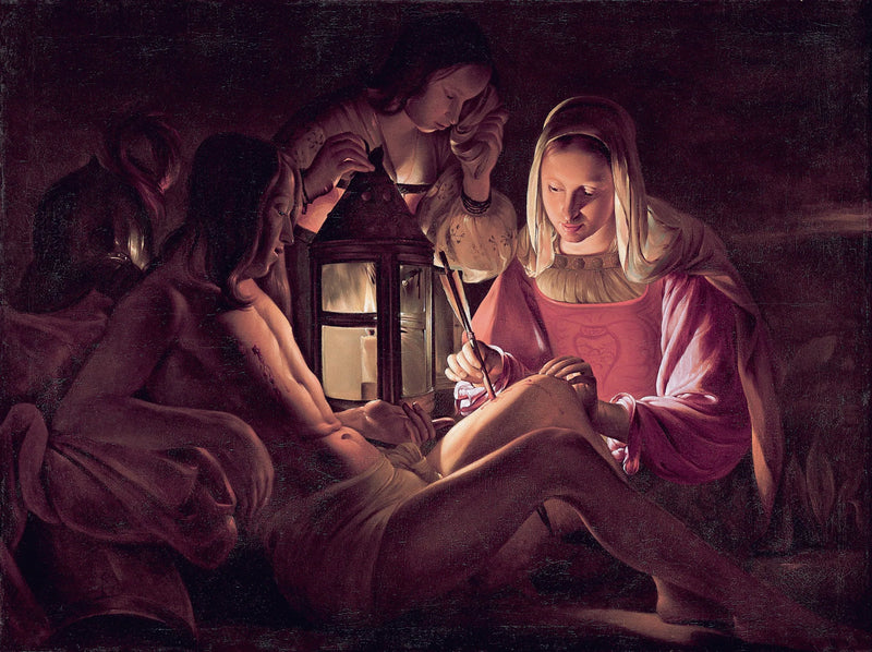 San Sebastián atendido por Irène - Georges de La Tour