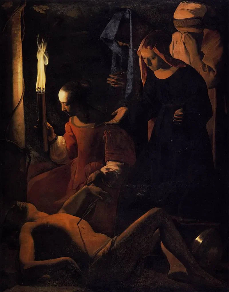 San Sebastián atendido por Irene - Georges de La Tour