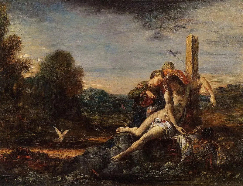San Sebastián atendido por las santas mujeres - Gustave Moreau
