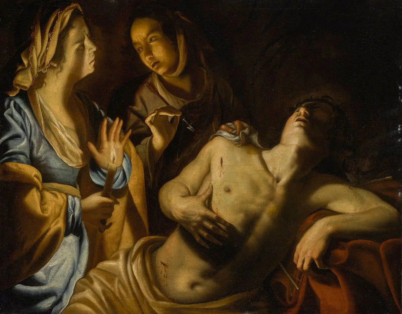 San Sebastián atendido por Santa Irene - Artemisia Gentileschi