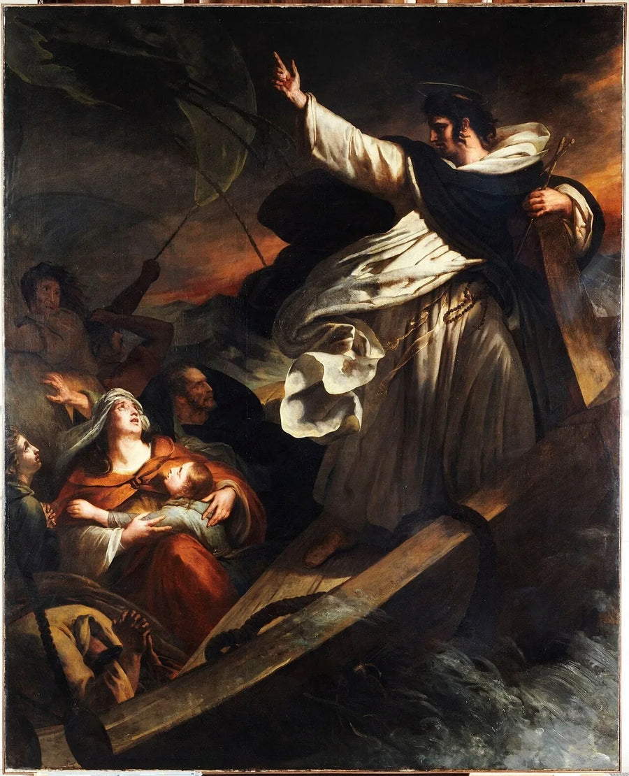 Santo Tomás de Aquino predicando la confianza en Dios durante la tormenta - Ary Scheffer