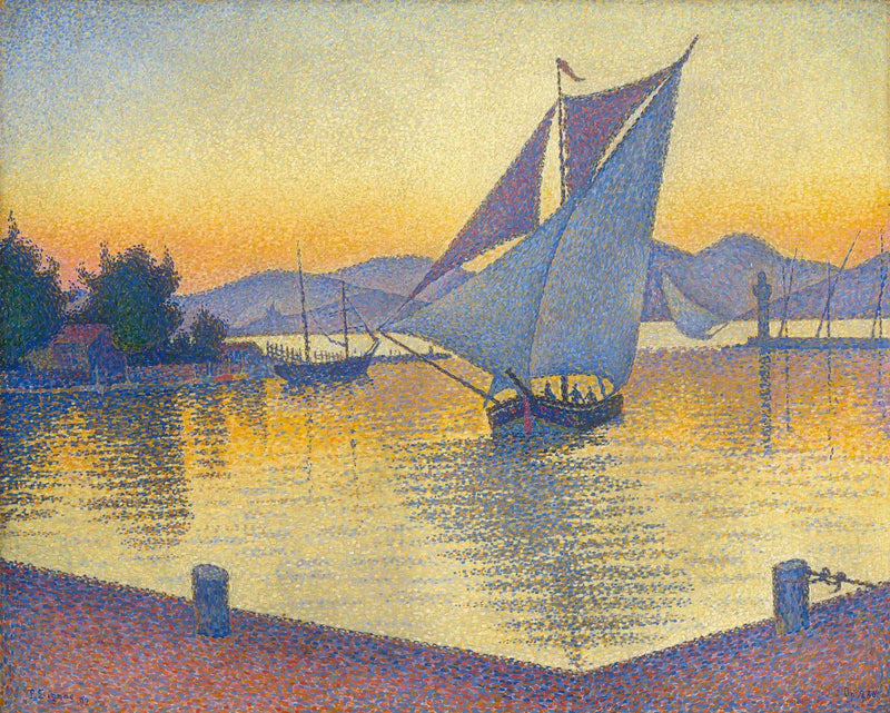 Saint-Tropez, el puerto al atardecer, Opus 236 - Paul Signac