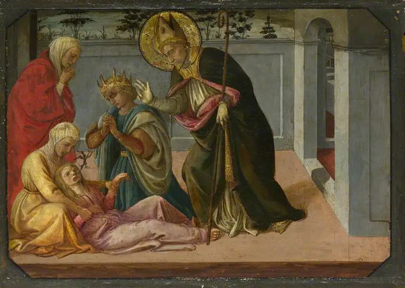 San Zeno exorcizando a la hija de Galiano - Fra Filippo Lippi