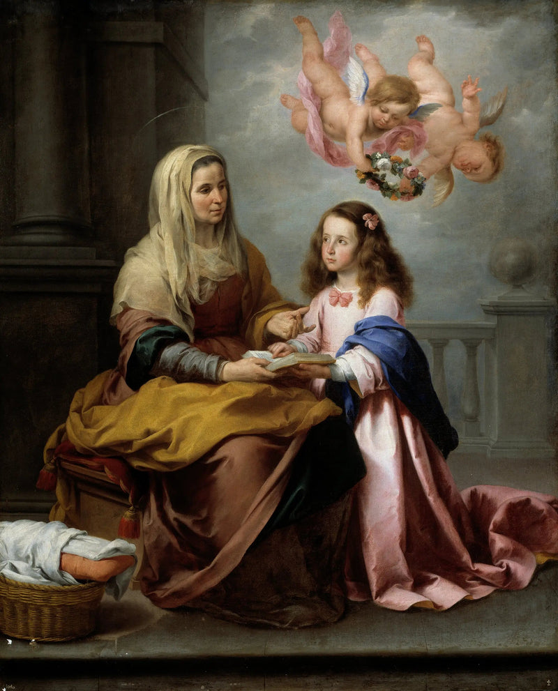 Santa Ana enseña a María - Bartolomé Esteban Murillo
