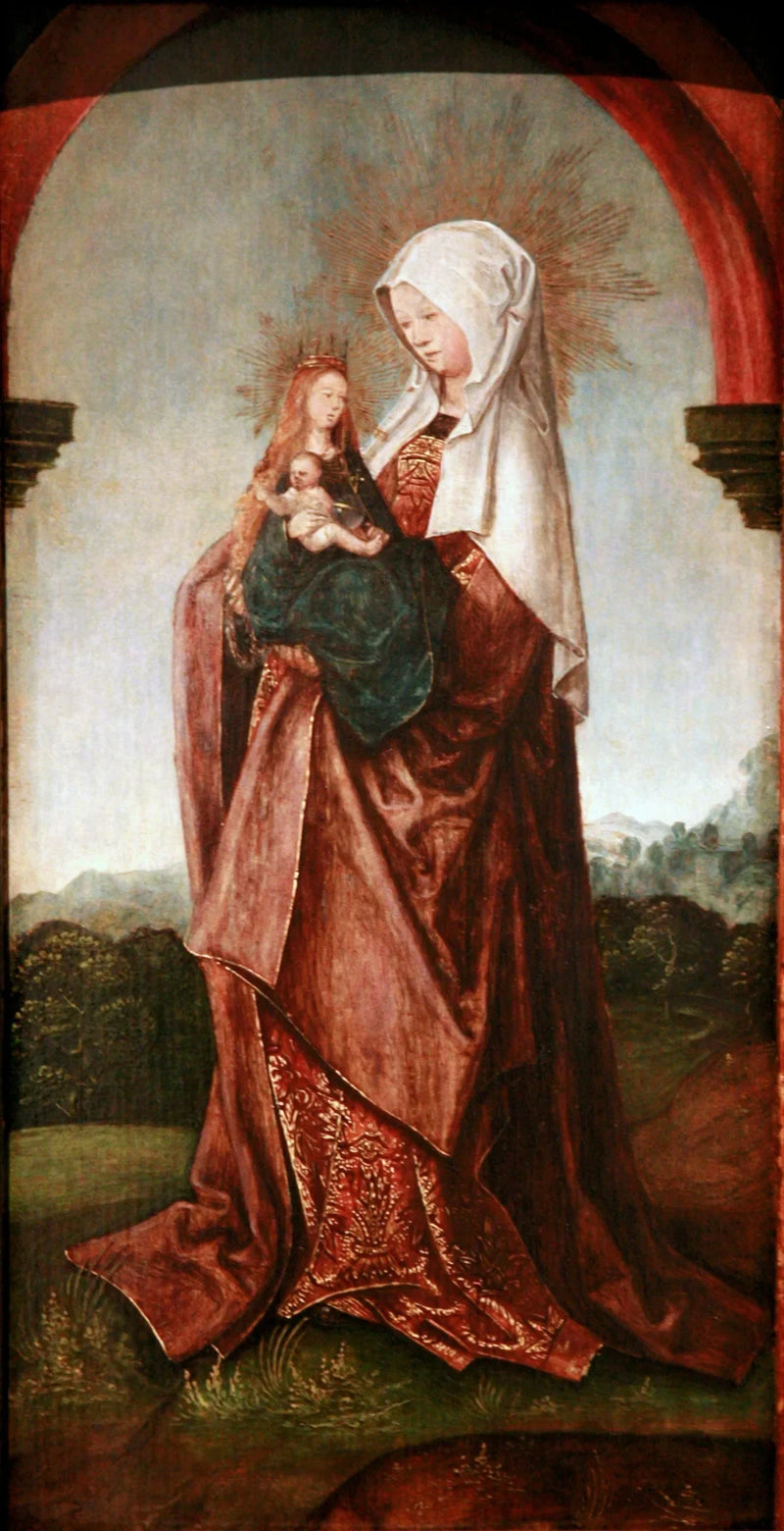 Santa Ana con la Virgen y el Niño - Jacob Cornelisz van Oostsanen