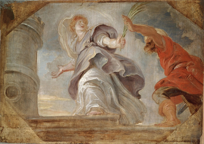 Santa Bárbara huyendo de su padre - Peter Paul Rubens