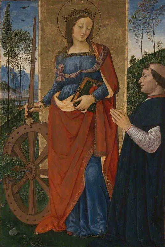 Santa Catalina de Alejandría con un donante - Pinturicchio