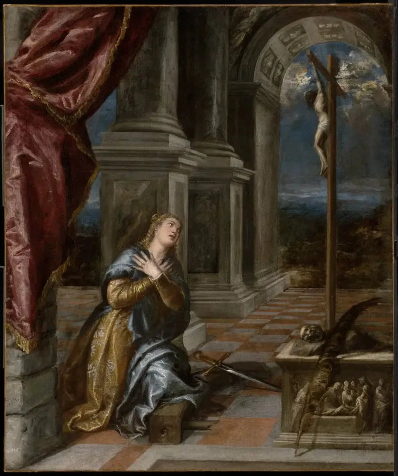 Santa Catalina de Alejandría en oración - Tiziano