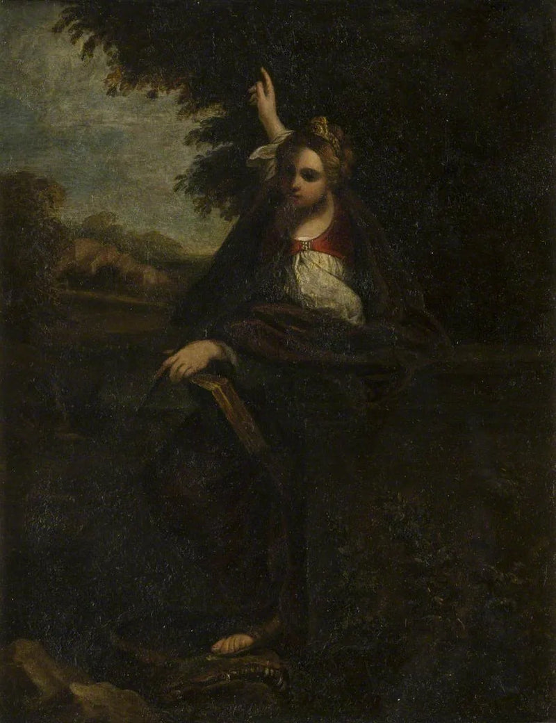 Santa Catalina en un paisaje - Annibale Carracci
