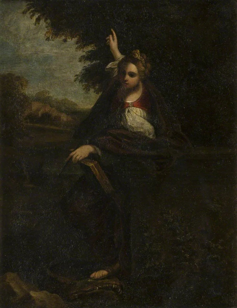 Santa Catalina en un paisaje - Annibale Carracci