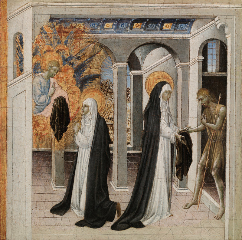 Santa Catalina de Siena y el mendigo - Giovanni di Paolo