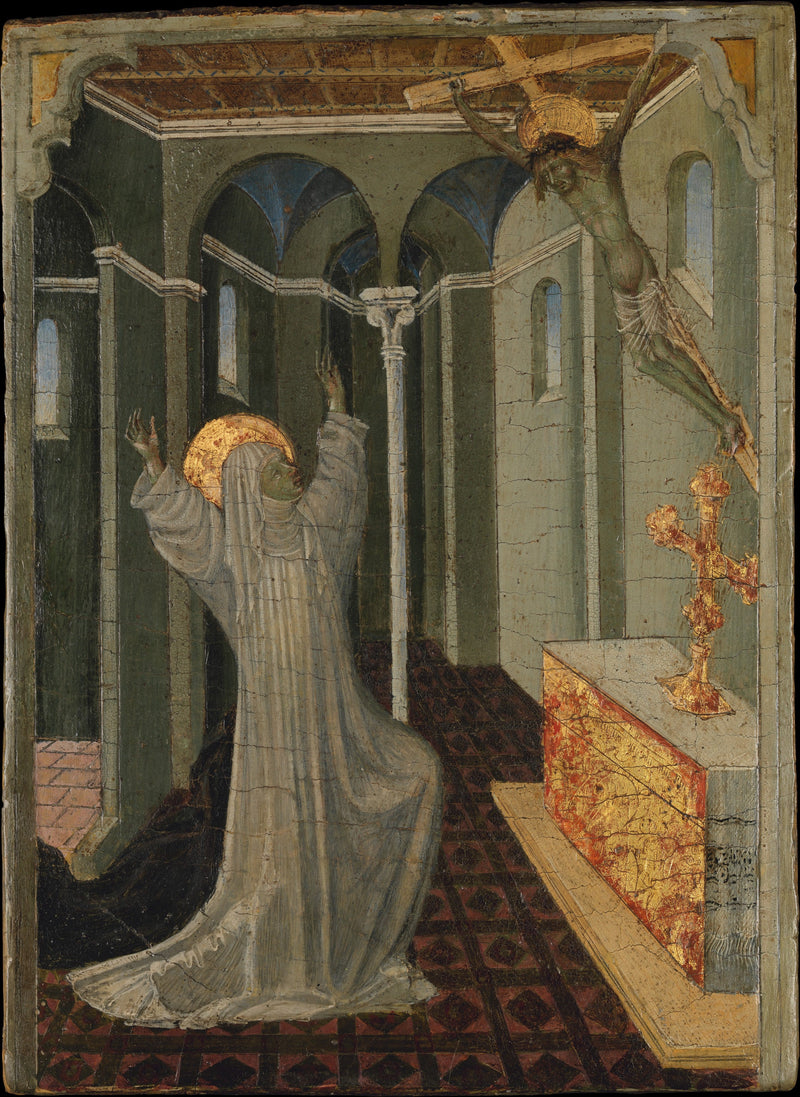 Santa Catalina de Siena recibiendo los estigmas - Giovanni di Paolo