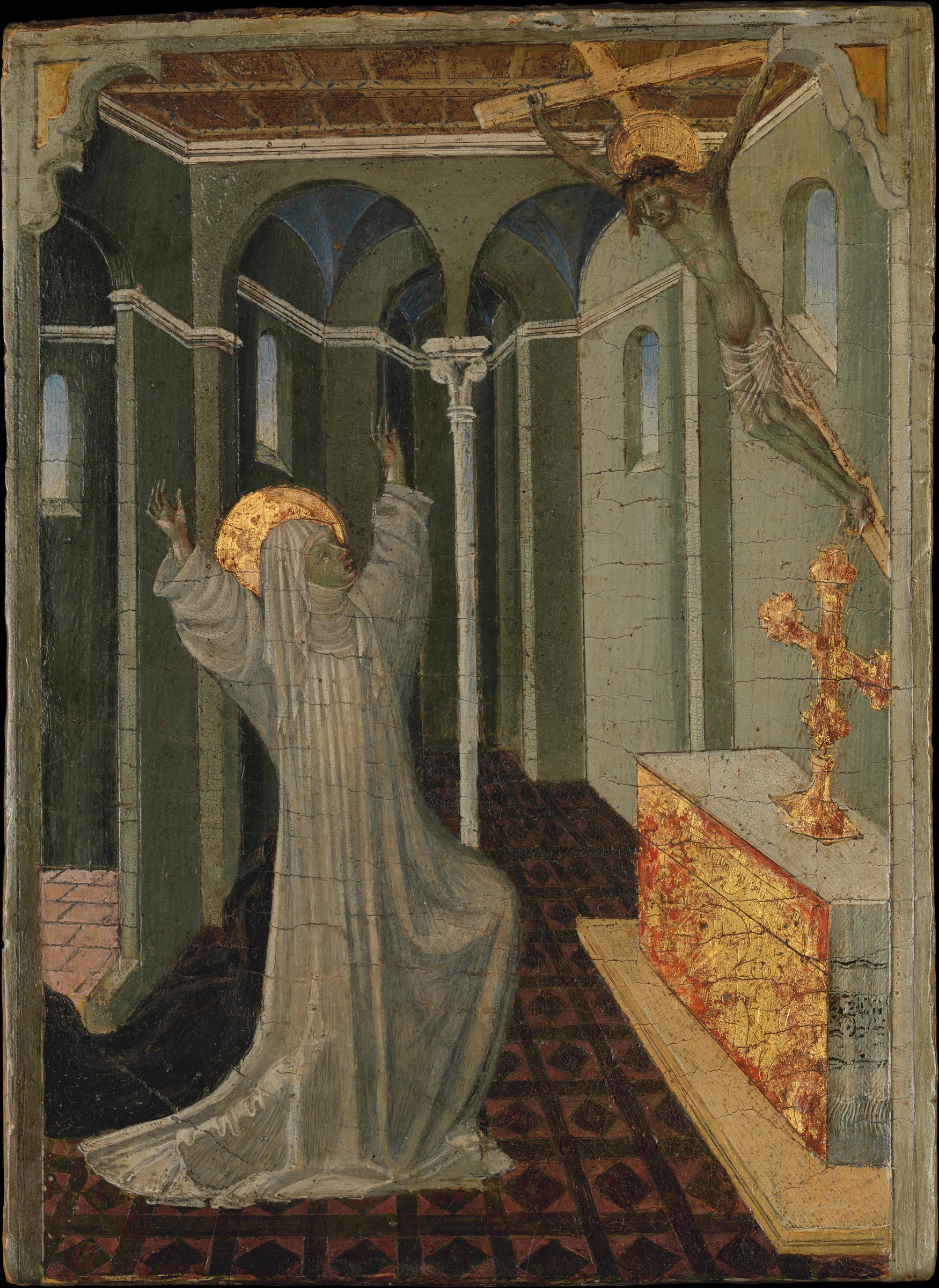 Sainte Catherine de Sienne recevant les stigmates - Giovanni di Paolo (Giovanni di Paolo di Grazia)