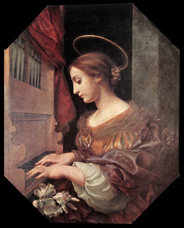 Santa Cecilia en el órgano - Carlo Dolci