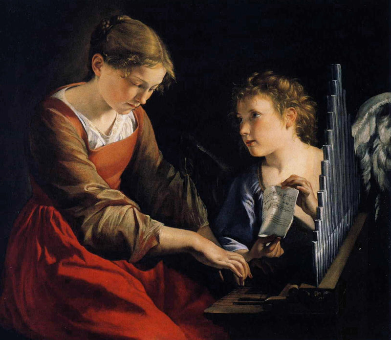 Santa Cecilia con un ángel - Orazio Gentileschi