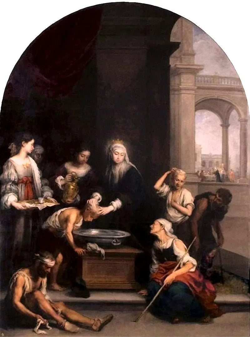 Santa Isabel cuidando a los leprosos - Bartolomé Esteban Murillo