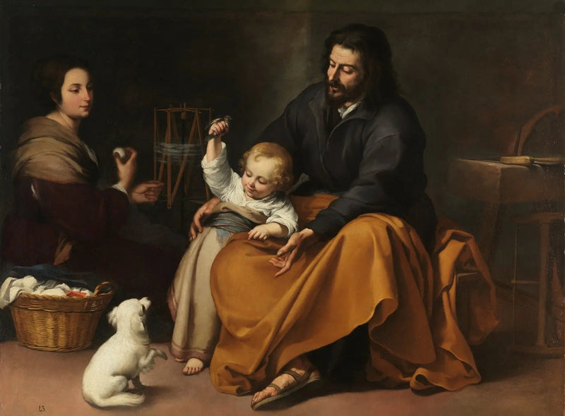 Santa Familia con pajarito - Bartolomé Esteban Murillo