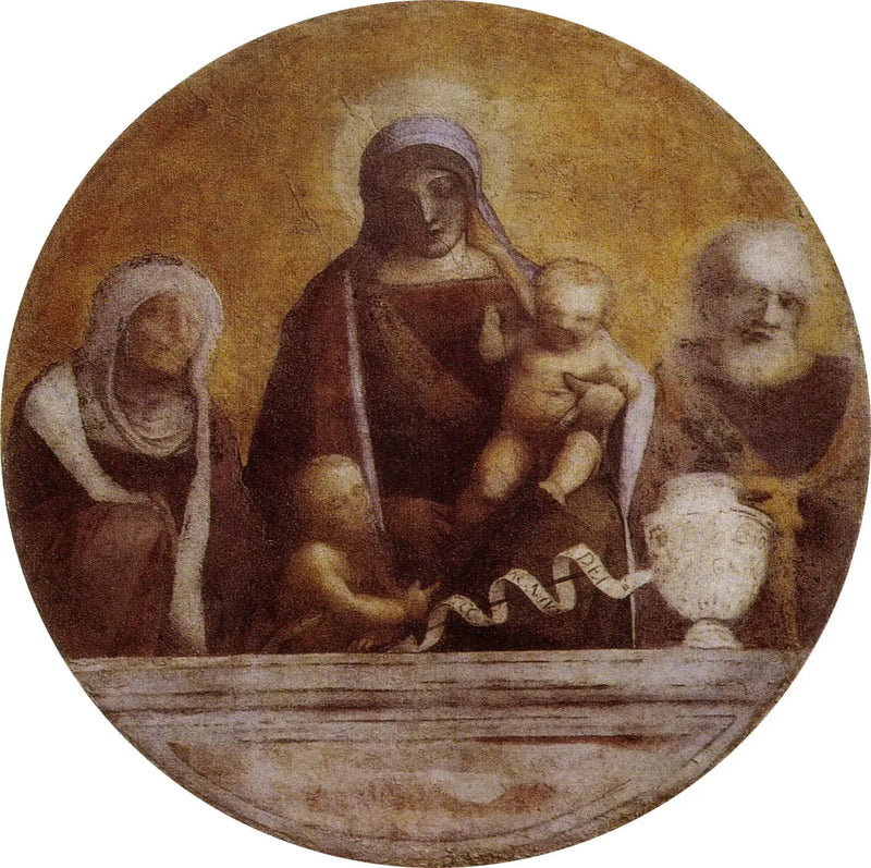 Santa Familia con Santa Isabel y San Juan - Antonio da Correggio