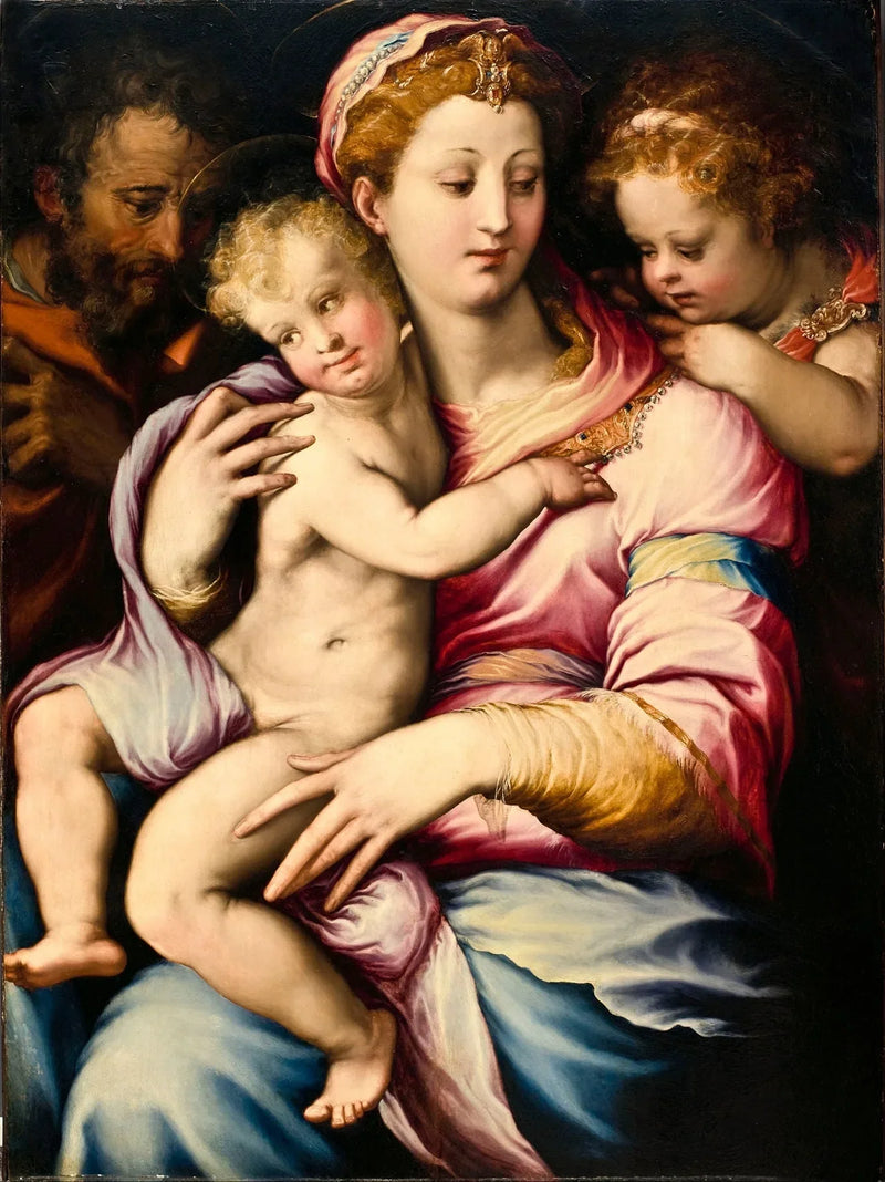 Santa Familia con san Juan Bautista - Francesco Salviati