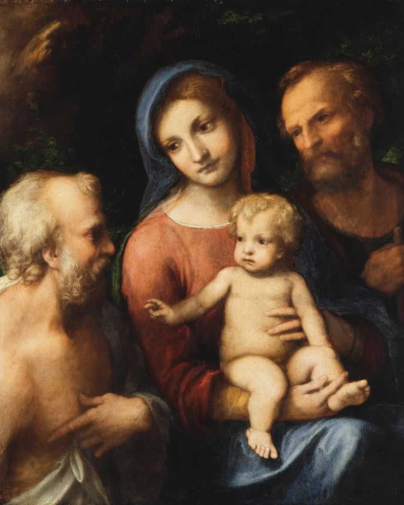 Santa Familia y San Jerónimo - Antonio da Correggio