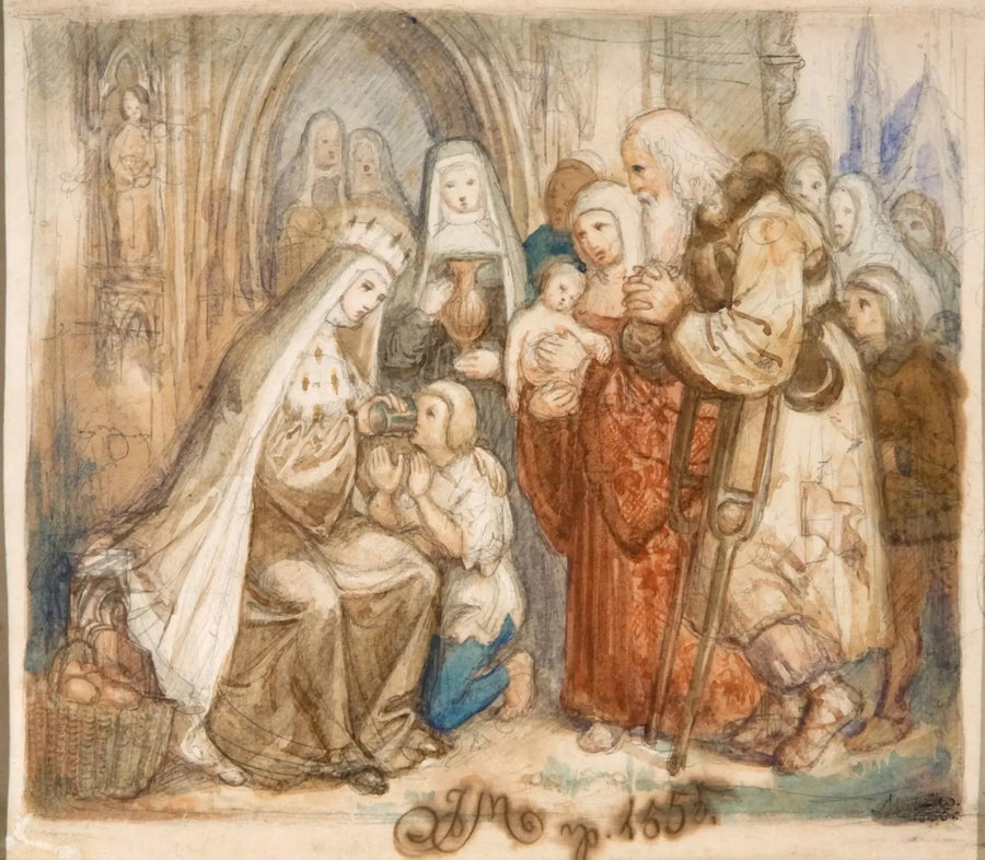 Santa Jadwiga entre los Pobres - Jan Matejko