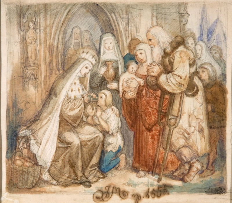 Santa Jadwiga entre los Pobres - Jan Matejko