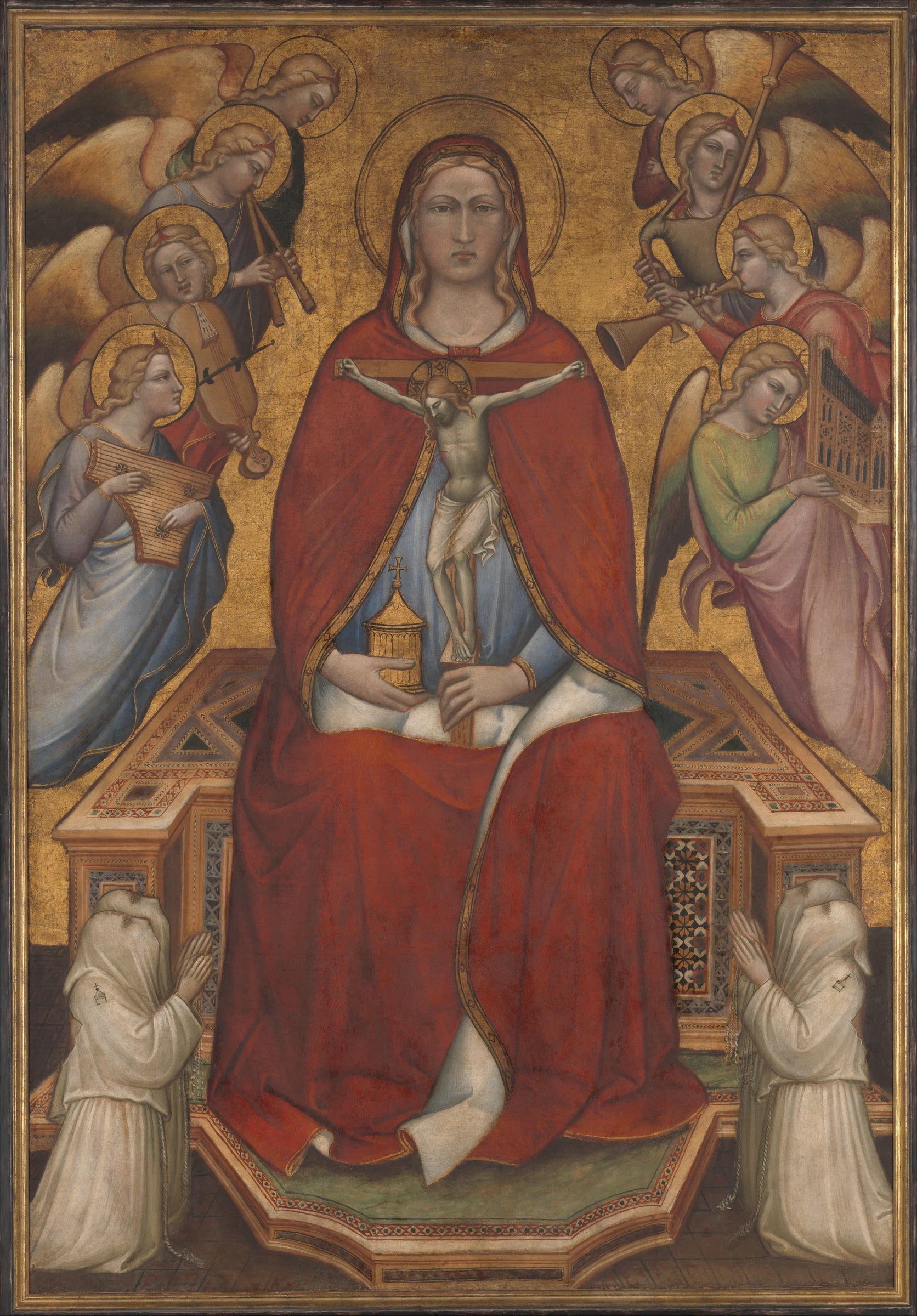 Sainte Marie-Madeleine tenant un crucifix; (revers) La flagellation - Spinello Aretino (Spinello di Luca Spinelli)