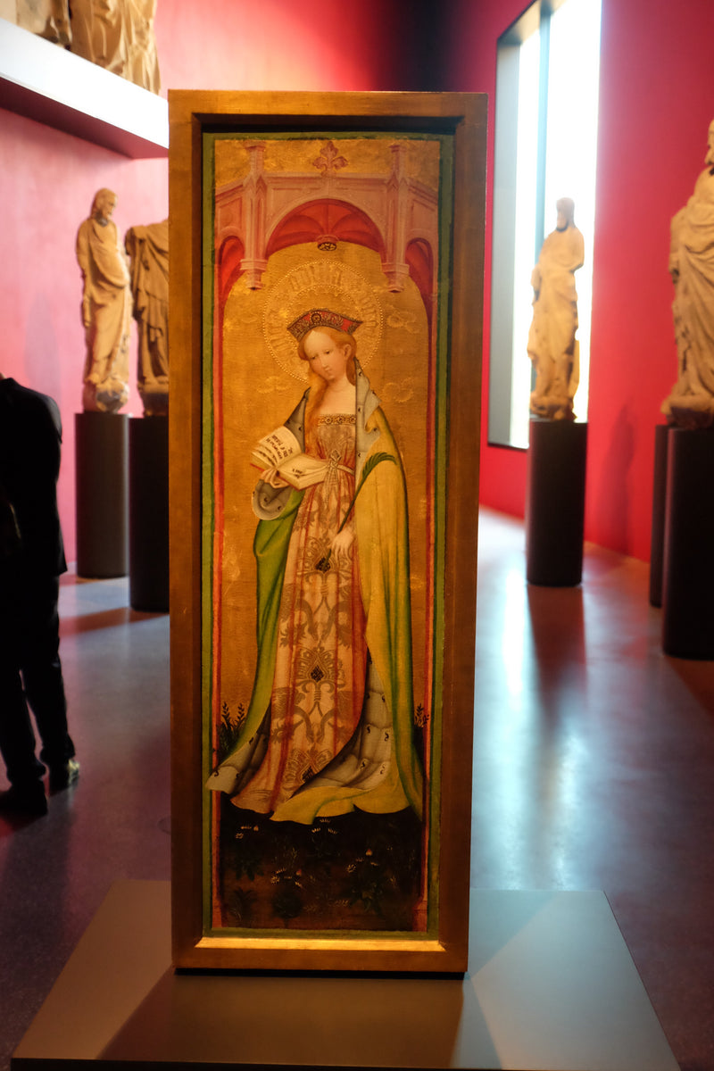 Santa Odilia de la iglesia Santa Walburga de Soest, ala de un tabernáculo - Conrad von Soest