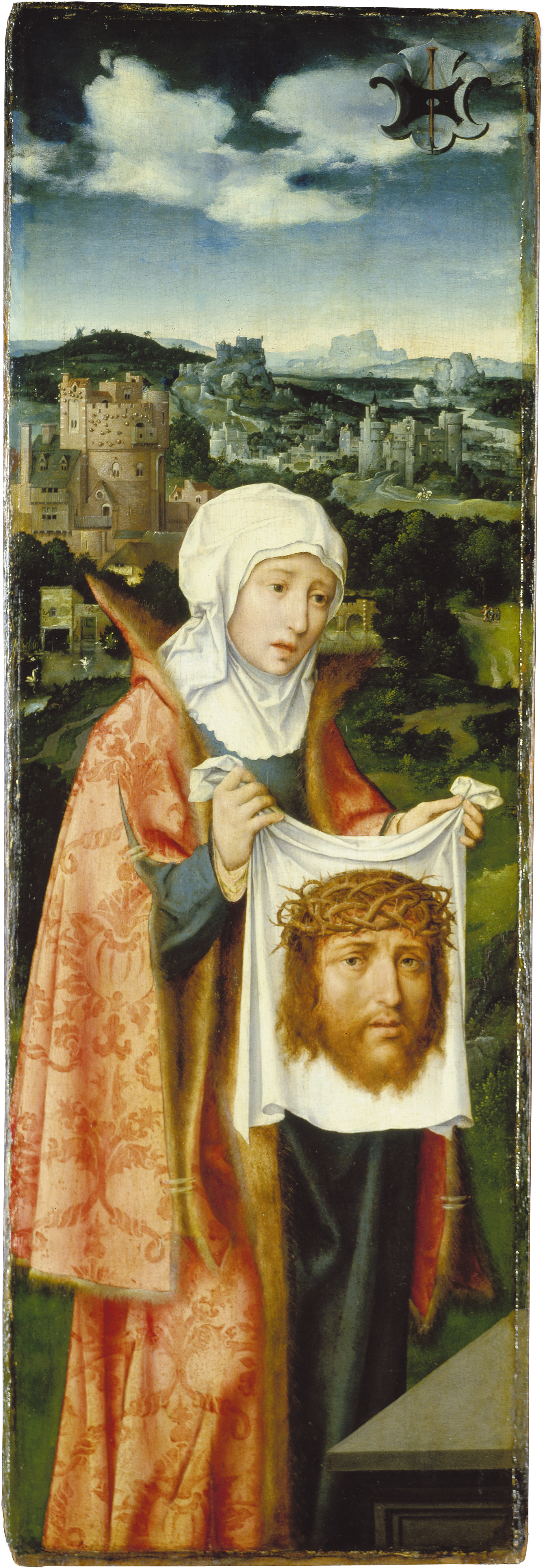 Sainte Véronique présentant le suaire - Joos van Cleve image 1 copie peinte à la main à l’huile