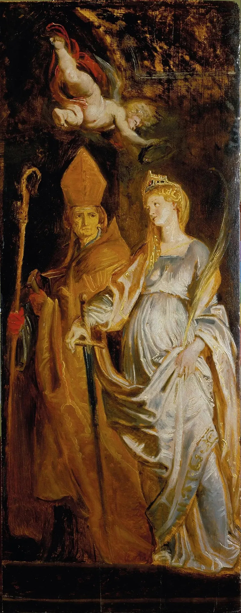 Santa Catalina de Alejandría y Eloí (asociados con los santos Amand y Walburga) - Peter Paul Rubens