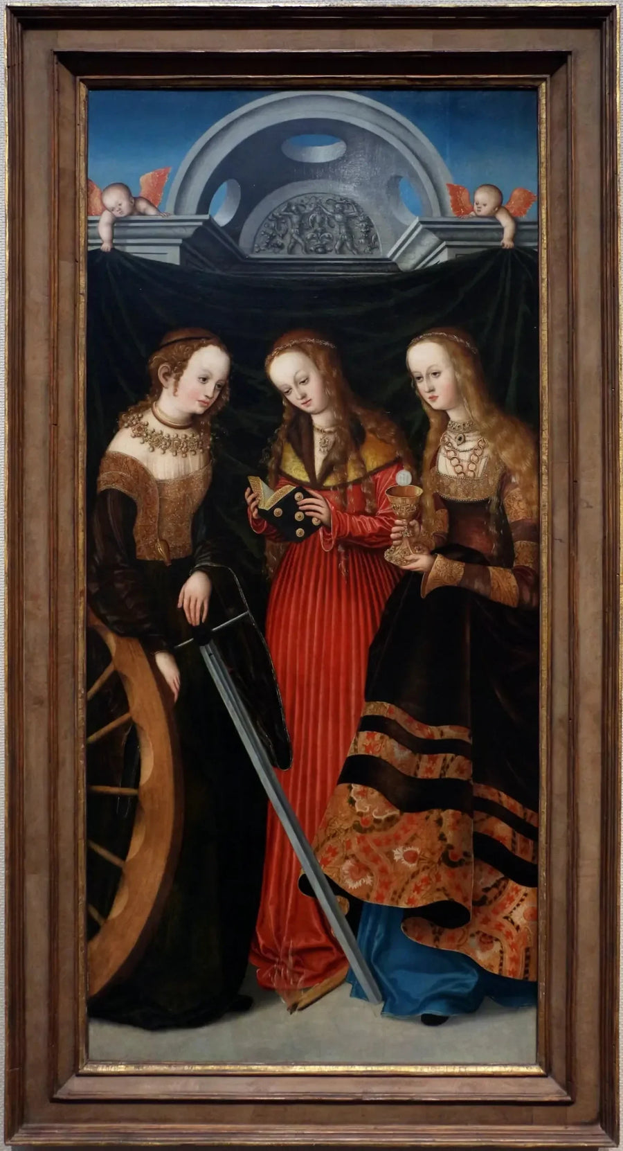 Santa Catalina, Margarita y Bárbara - Lucas Cranach el Viejo