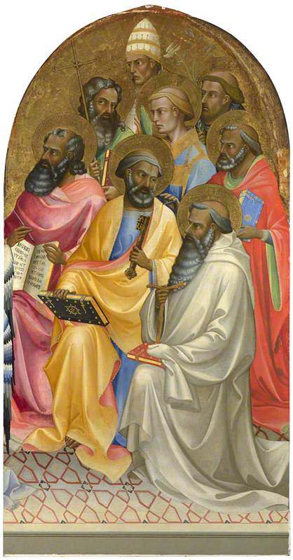 Santos adoradores: Panel principal derecho - Lorenzo Monaco