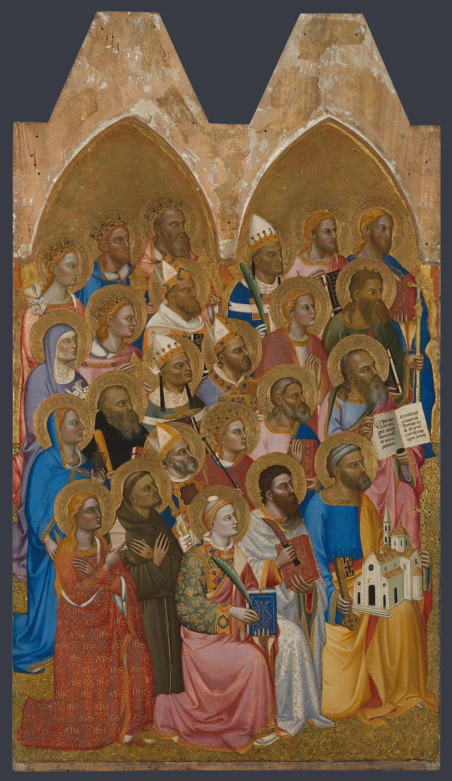Santos adoradores: Panel principal izquierdo - Jacopo di Cione