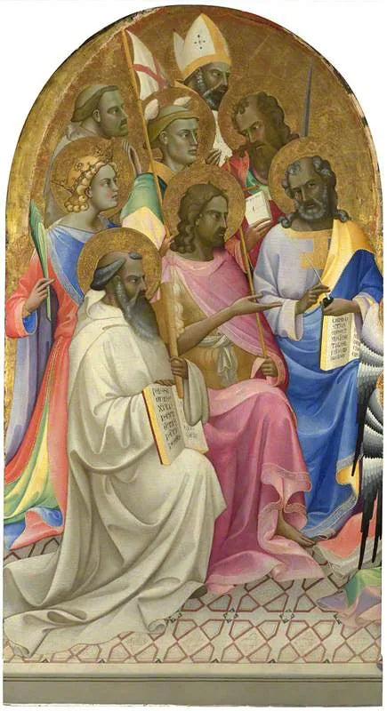 Santos adoradores: Panel principal izquierdo - Lorenzo Monaco