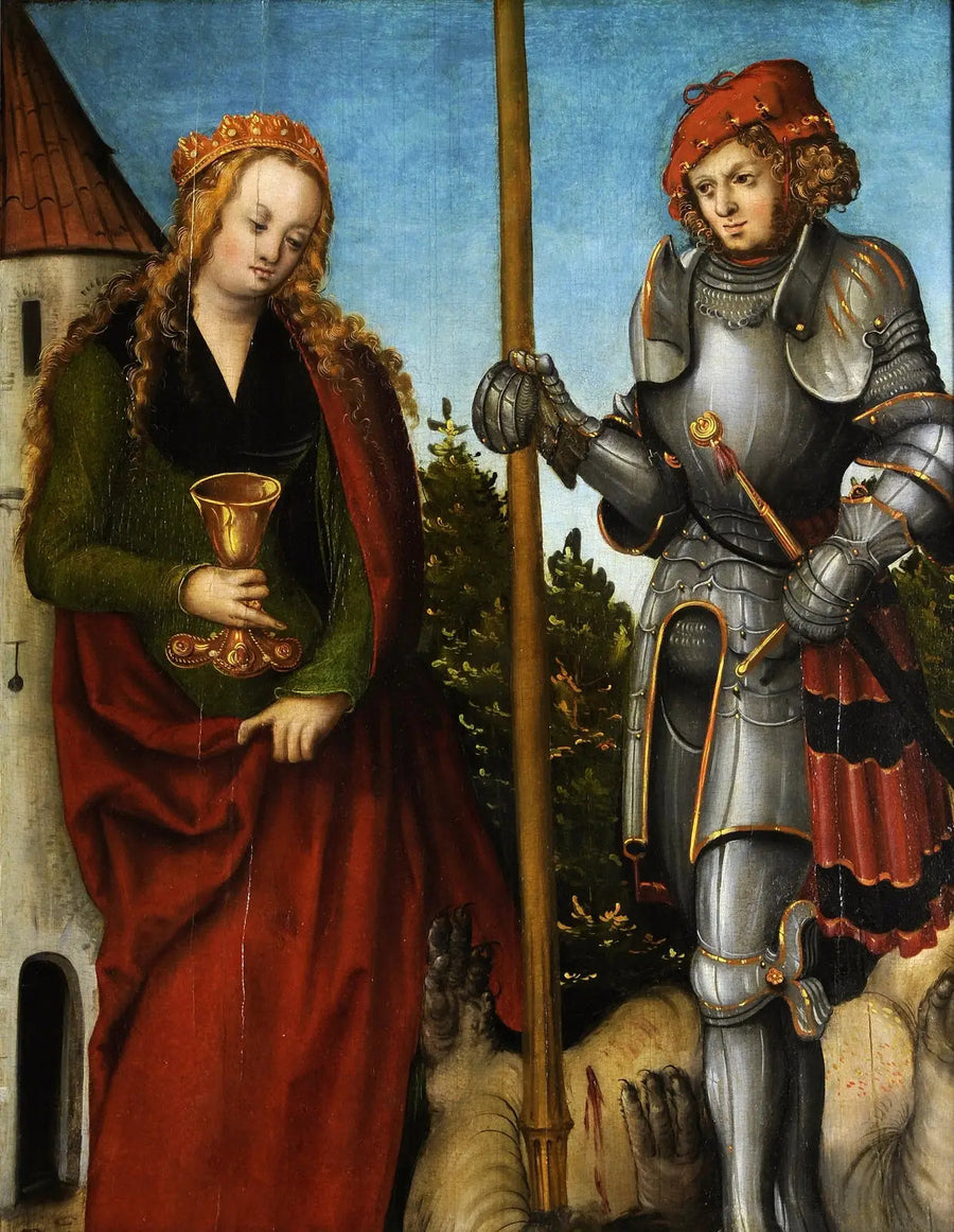 Santos Jorge y Bárbara - Lucas Cranach el Viejo