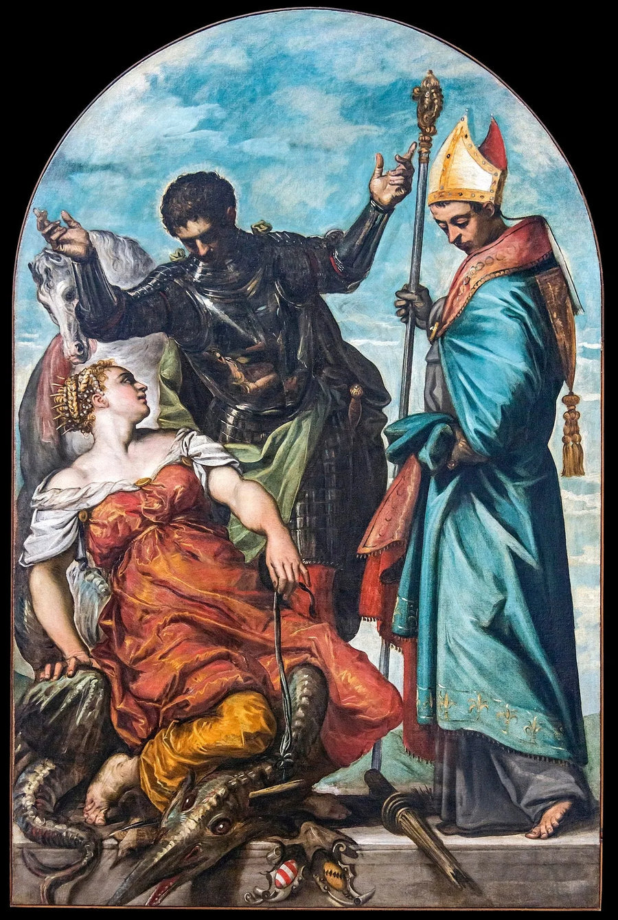 Santos Jorge y Luis de Tolosá - Jacopo Tintoretto