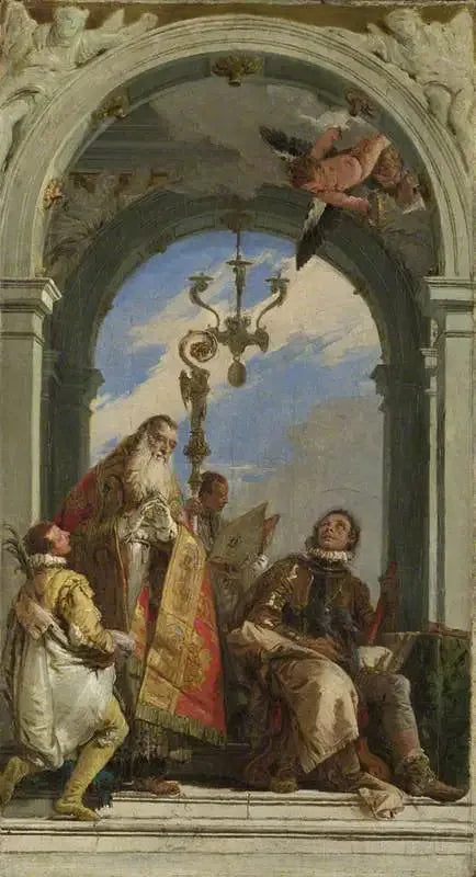 Saints Maxime et Oswald (?) - Giovanni Battista Tiepolo image 1 copie de tableau peinte à la main